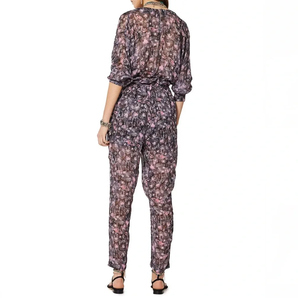 NEW IRO PRINTED PLUNGING V-NECK JUMPSUIT - Picture 5 of 8